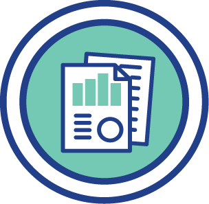 Icon of two clinical study sheets